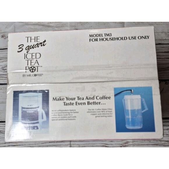 Mr Coffee THE 3 QUART ICED TEA POT Maker - TM3 Brand New Condition 1993 - Picture 3 of 6